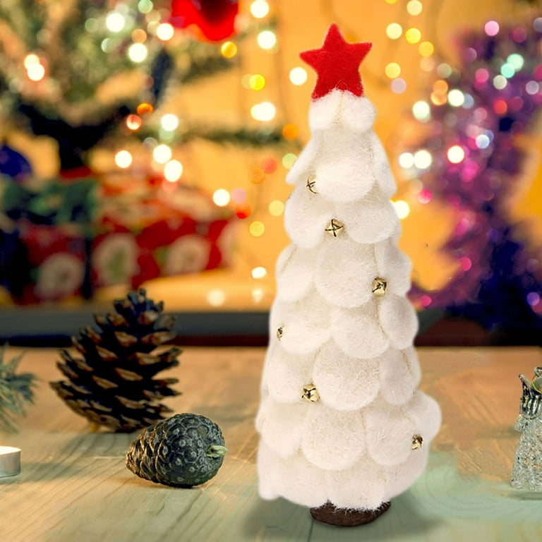 Handmade Mini Christmas Tree Pom Pom Christmas Tree Decor Mantle