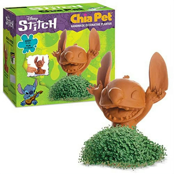 Chia Pet Stitch with .. Seed Pack, Decorative Pottery .. Planter, Easy to Do .. and Fun to Grow, .. Novelty Gift, Perfect for .. Any Occasion, Terra Cotta .. One Size