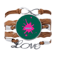 thumbnail image 1 of EsES suela de zapato personal del carnaval Pulsera de cuero Negro trenzado pulsera de cuerda de amor Unbranded M, 1 of 3