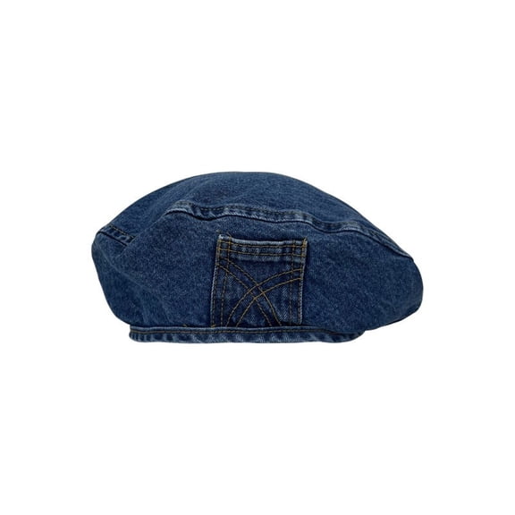 Women's Vintage Washed Denim Design Beret Casual Outdoor Blue Hat for Women