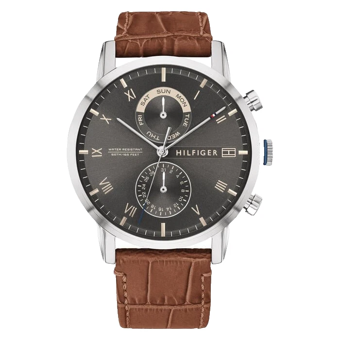 Tommy Hilfiger Chase Leather Mens Watch 1791487 - Walmart.com