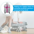 thumbnail image 5 of Luggage Strap with Luggage Tag and Loop 78"x2", 3 Set Adjustable Suitcase Belt, Rose Red, 5 of 6