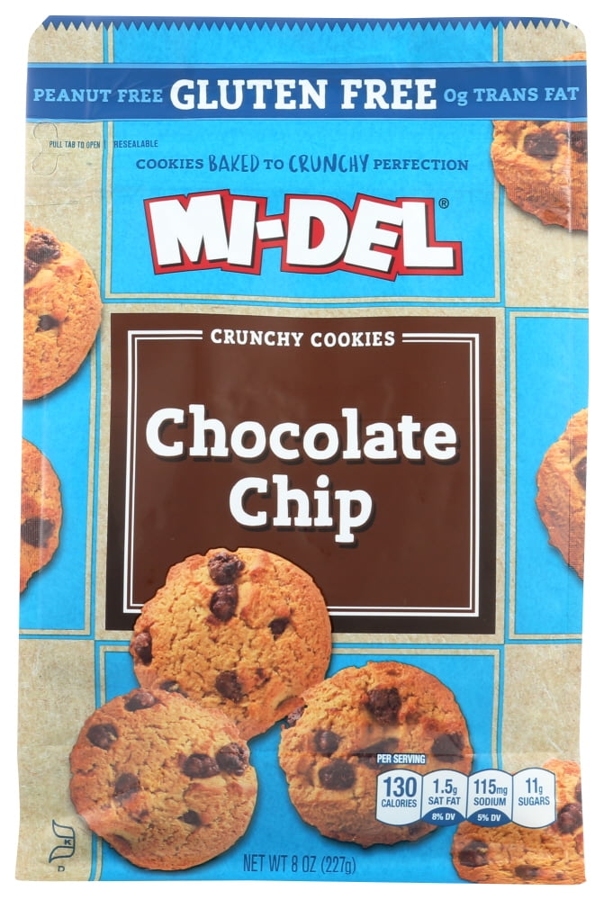 MiDel GlutenFree Chocolate Chip Crunchy Cookies, 8 Oz