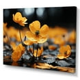 thumbnail image 2 of Designart "Golden Buttercups Yellow and Grey in Black and White III" Floral Canvas Art Print, 2 of 5