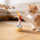 thumbnail image 4 of Gato interactivo de madera con balanceo para gatos de interior, se endereza solo, con sombrero y, 4 of 4
