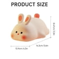 thumbnail image 3 of Night Lights Rabbit Light 2024 New Cute Silicone Baby Animal Night Lamp Rabbit Night Light For Kids 3 Level Dimmable Nursery Bunny Nightlight Bedside Lamp For Breastfeeding White, 3 of 9