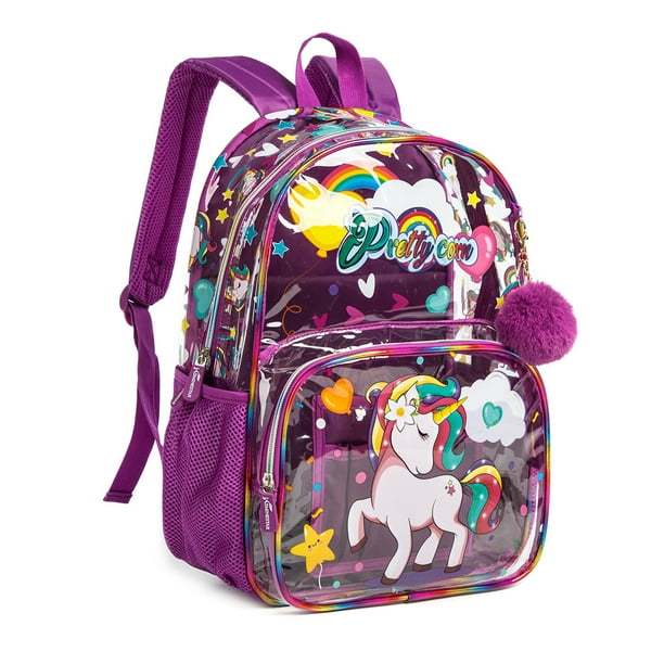 Backpack for Children Girls Boys Clear Transparent Backpack See Through ...