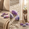 thumbnail image 6 of Btomtd 3 Pack Catnip Mouse Cat Toys, 2 Inch Crinkle Sound Soft Fabric Mice Pet Toys for Indoor Cats Interactive Play and Chewing, Purple, 6 of 8