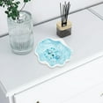 thumbnail image 6 of 1 Pc Light Blue Shell Jewelry Tray Ocean Style Ceramics Storage Jar Sea Shell Key Bowl Candy Dishes Trinket Tray for Entryway Table Display Decorations Material Ceramics, 6 of 7
