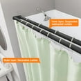 thumbnail image 2 of Double Shower Curtain Rod 27-90 Inches Wall Mounted Double Shower Curtain Rod Adjustable Curtain Rod for Bathroom Laundry Room Room Divider Kitchen, Black, 2 of 7
