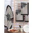 thumbnail image 2 of Retro Flowers Kitchen Dish Towels for Drying Dishes Set of 2, Boho Ethnic Retro Abstract Florals Grid Waffle Weave Microfiber Hand Tea Bathroom Towels Quick Dry & Absorbent Towel 15.7x23.6, 2 of 7