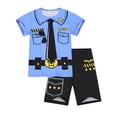 thumbnail image 2 of ATAIKU 3-8Y Boys' Policeman Digital Pajama Set - Summer 2Pcs Pjs Soft Short Sleeve Top & Shorts for Kids, 2 of 6