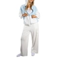 thumbnail image 3 of Jess por Meiko Sudaderas de Mujer de Manga Larga Oversized con Pompones y Cremallera S Azul Claro, 3 of 6