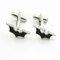 thumbnail image 2 of Bat Shaped French Men's Metal Cufflinks, Batman Logo Cufflinks, 2 of 2