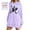 Purple, variant on The Warmy Oversized Hoodie Dress For Women Casual Drawstring Long Sweatshirt With Pocket Fashion Split Hem Long Sleeve Dresses plus Size Long plus Size Semi Formal Dress plus Size Leather Dress Wrap