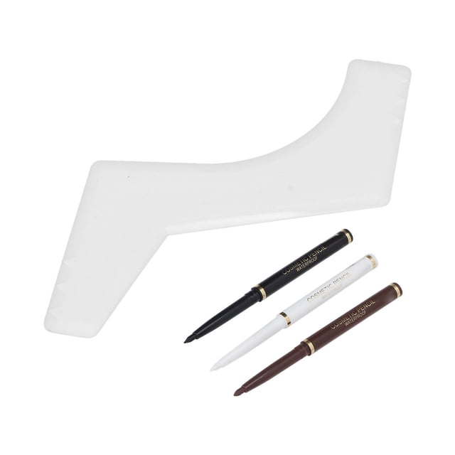 Ccdes Gabarit de Modelage de Barbe, Remplisseur de Crayon à Barbe, 4 Pcs Kit de Crayon de Coiffage de Barbe pour Hommes Gabarit de Guide Imperméable Stylo de Remplissage de Barbe Longue Durée