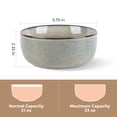 thumbnail image 4 of AmorArc Ceramic Cereal Bowls Set of 2 for Kitchen, 22oz Stoneware Soup Bowls Set for Cereal Soup, Modern Kitchen Bowls for Meal, Dishwasher &Microwave Safe, Reactive-Green Wheat, 4 of 4