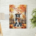 thumbnail image 2 of Happy Thanksgiving Border Collie Give Thanks Fall Beanie Scarf Welcome Vertical Matte Canvas Poster Borders Dog Lovers Gifts Idea Wall Art Home Decor - 00020, 2 of 5