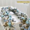thumbnail image 5 of Adornos navideños de ratán con copos de nieve flocados, guirnalda de ratán para colgar en escaleras, decoración para interiores y exteriores, regalo festivo, 5 of 5