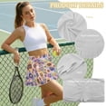 thumbnail image 6 of Yuyamidu Boho Flowers Tennis Golf Skirts Colorful Floral High Waisted Tennis Skirt Golf Skorts for Women Fashion Mini Skirts with Shorts Pockets Size L, 6 of 7