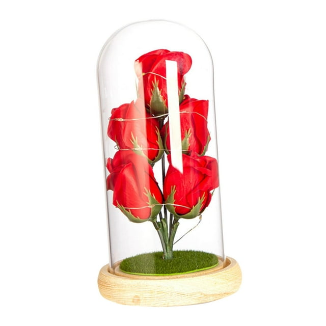Luzkey Artificial Rose Flower Gift Soap Rose Flower Eternal Flower Desktop Ornament for