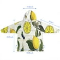 thumbnail image 7 of Yellow Lemon Fruit Berries Beige Pattern Blanket Hoodies for Kids 6-13YR Oversize Wearable Blanket Hoodies for Boys Girls Teens, 7 of 7
