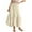 Beige., variant on Akafmk Plus Size Womens Skirts,Long Skirts for Women Maxi Boho Skirt,Solid Color High Waisted Tiered Skirts Loose Fitting Vacation Beach Long Skirts