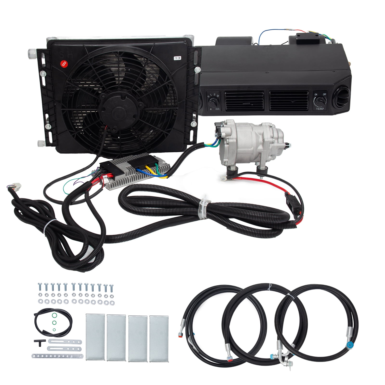 12V Underdash Electric Air Conditioning Cool & Heat A/C Kit Auto Car Universal