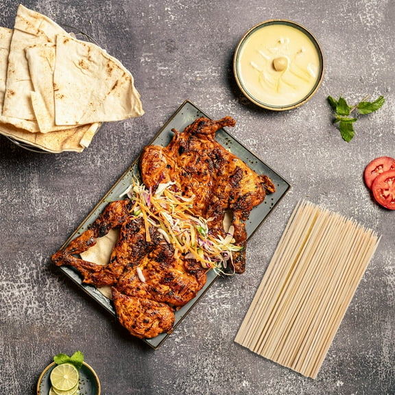 Toyvian Appetizer Skewers Bamboo Skewers Beige 200 Pcs