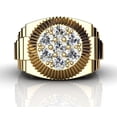 thumbnail image 2 of Men's Designer Ring 14K Yellow Gold Plated 925 Silver 2Ct Round Lab Created VVS1/D Diamond, 2 of 2