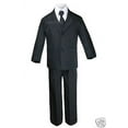 thumbnail image 3 of New 6pc Black Formal Tuxedo Suit + Extra Satin Necktie for Boy Baby Toddler S-20, 3 of 6