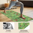 thumbnail image 4 of Red Mushroom Frog Green Pattern Hot Yoga Mat Towel Non Slip for Hot Yoga - Quick-Drying Yoga Mat Cover with 4 Corner Pockets with Travel Bag - Hot Yoga Towel Non Slip 70"x26", 4 of 6