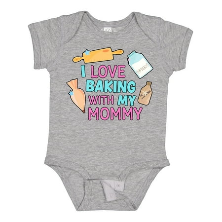 

Inktastic I Love Baking with My Mommy Gift Baby Girl Bodysuit