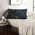 thumbnail image 6 of Fuzoiu Elegant Gold Scrollwork Print Fuzzy Pillowcases, Super Soft Pillow Case Cover with Zipper for Bedroom, Sofa, Couch,Cozy Pillow Shams for All Seasons-20"x30", 6 of 6