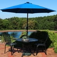 thumbnail image 6 of Sunnydaze 93.5" Pacific Blue Solid Octagon Market Umbrella with Solar LED Light Bars, 6 of 11