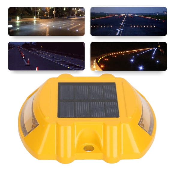 Lumières Solaires de Quai, Lumières Solaires d'Allée, Lumières Solaires LED, Étanche IP68 avec Capteur de Lumière Automatique, pour Jardin Arrière-Cour Patio