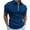 Blue, variant on Mens Casual Polo Shirt Short Sleeve Classic Fit Knit T Shirt Golf Shirts with Zipper