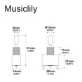 thumbnail image 2 of Musiclily Basic Metric 3 Way Guitar Sealed Box Style Pickup Toggle Switch, Black Tip, 2 of 5