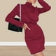 thumbnail image 1 of Vestido corto sin espalda para mujer vestido de otoño de manga larga para mujer traje diario con pajarita FLhrweasw Nuevo, 1 of 9