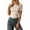 Beige, variant on Womens Tee Tops Square Neck Designed Soft Slim Fit Short Sleeve Tee Tops Summer Daily Wear Comfortable Chic Wear Pullover Tops