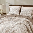 thumbnail image 2 of Wonderful Rose Patterned Quilted 3-Piece Bedding Set, 2 of 6
