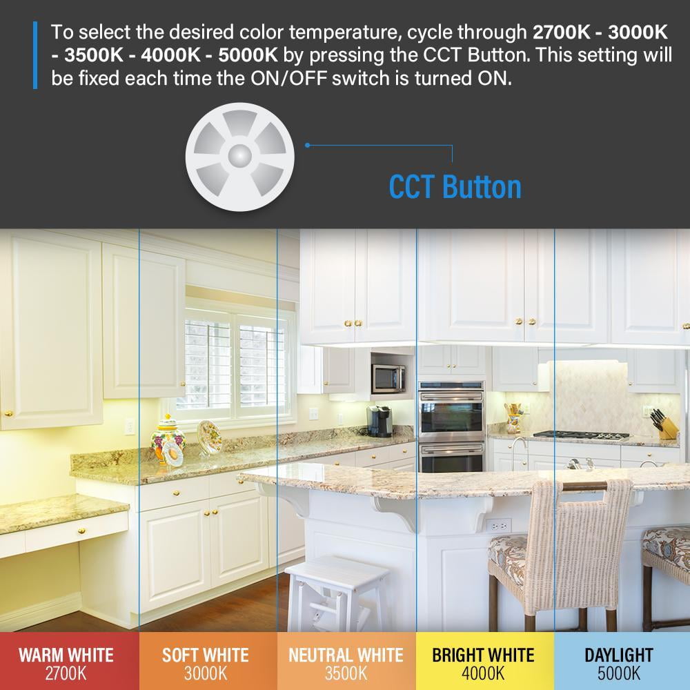 6 Ft. Plug-In Integrated LED White Strip Light Cuttable And Linkable Onesync With Color Change CCT Selectable