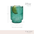 thumbnail image 3 of Twine Malachite Optic Glass Tumblers, Stackable Drinking Glasses, Perfect for Cocktails, Mocktails, Iced Coffee, Elegant Drinkware, Home Bar Essentials, Kitchen Glassware, 10 oz, Set of 2, Green, 3 of 4