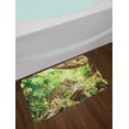 thumbnail image 2 of Safari Bath Mat, Leopard on the Branch in Savannah Exotic Macro Tropical Leaf Jungle Wild Nature Art, Non-Slip Plush Mat Bathroom Kitchen Laundry Room Decor, 29.5 X 17.5 Inches, Brown Green, Ambesonne, 2 of 2