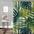 thumbnail image 2 of Pratyus Leaf Modern Waterproof Shower Curtain for Country Cottage & Farmhouse Bathroom Decor 100% Polyester Fiber Washable Curtain with Hooks 36x72, 2 of 7