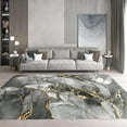 thumbnail image 3 of Gradient Marble Texture Area Rugs, Light Luxury Golden Texture Art Home Decor Rug, with Anti-Slip Easy Clean Carpet for Living Room Bedroom Kitchen Dining Room Home Office-4x5ft, 3 of 7