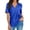 Dark Blue, variant on Women's Short Sleeve V-Neck Polo Shirts Business Casual Work Collared Tops Dark Purple S