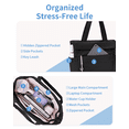 thumbnail image 5 of WANDF Puffy Tote Bag for Women,Quilted Puffer Work Tote with Tumbler Holder,15.6 Inch Laptop Bag with 8 Pockets,Lightweight Water-Resistant Shoulder Bag for College,Teacher,Nurse(Black), 5 of 10
