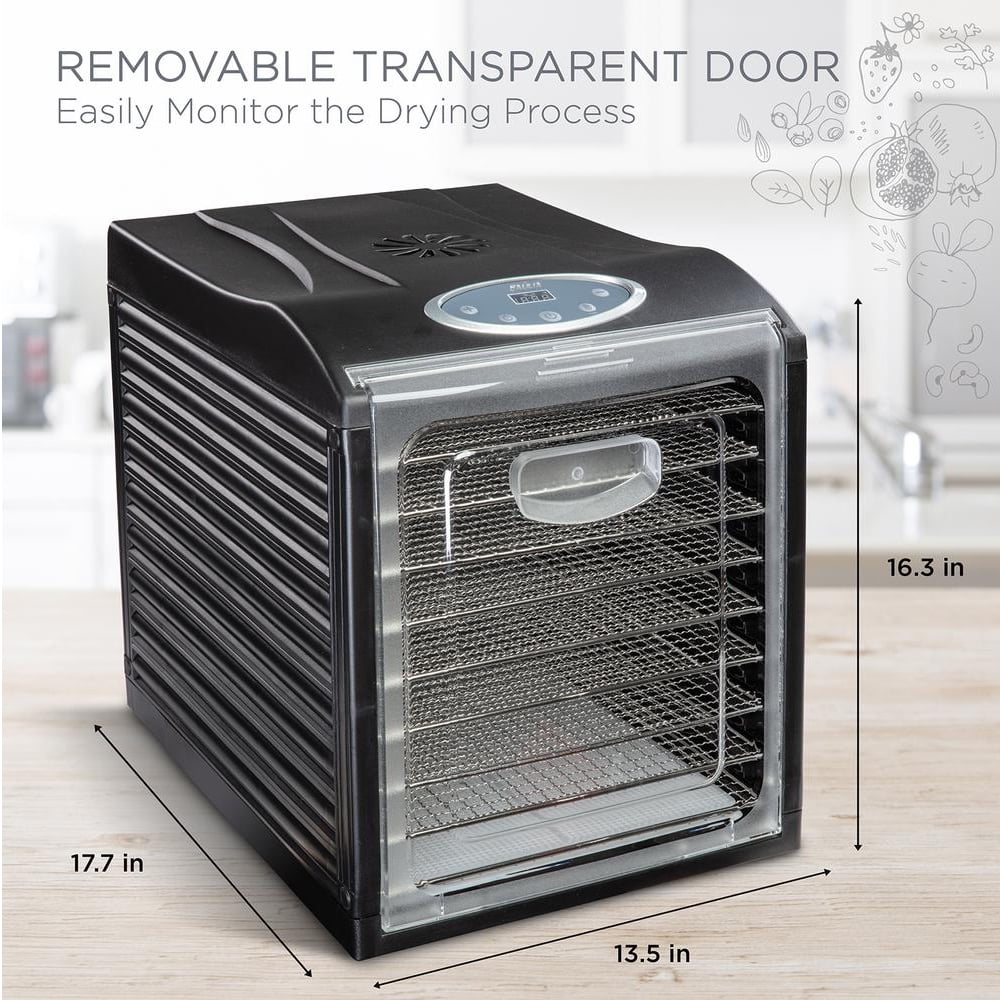 Baulia Food Dehydrator Machine Digital Timer Auto Shut Off Temperature Control Dryer For Jerky Herb Meat Beef Fruit And To Dry Vegetables 9 Stainless Steel Trays Walmart Com Walmart Com