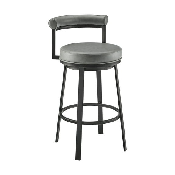 Swivel Bar Stool Modern Faux Leather Counter Height Barstool Home Kitchen